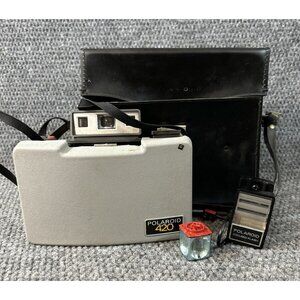 Vintage 1960s Polaroid Automatic Land Camera Model 420 430 Flash Case